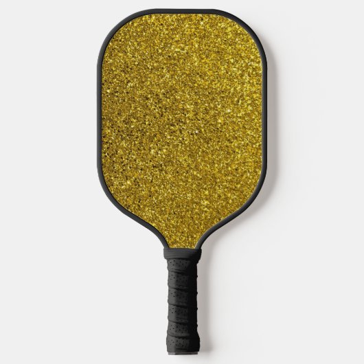 Gold Glitter Pattern Pickleball Paddle (Voorkant)