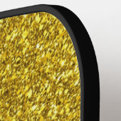 Gold Glitter Pattern Pickleball Paddle (Links Detail)