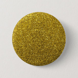 Gold Glitter Pattern Ronde Button 5,7 Cm