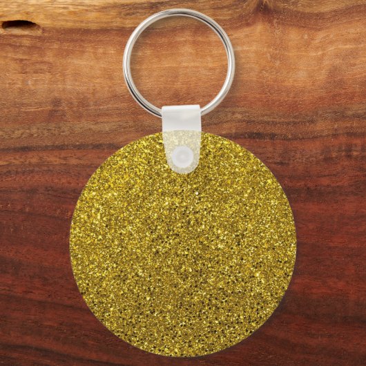 Gold Glitter Pattern Sleutelhanger (Voorkant)