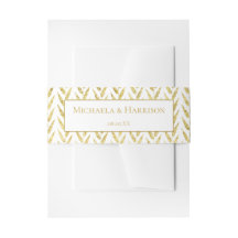 Gold Glitter Pattern Stationery Belly Band