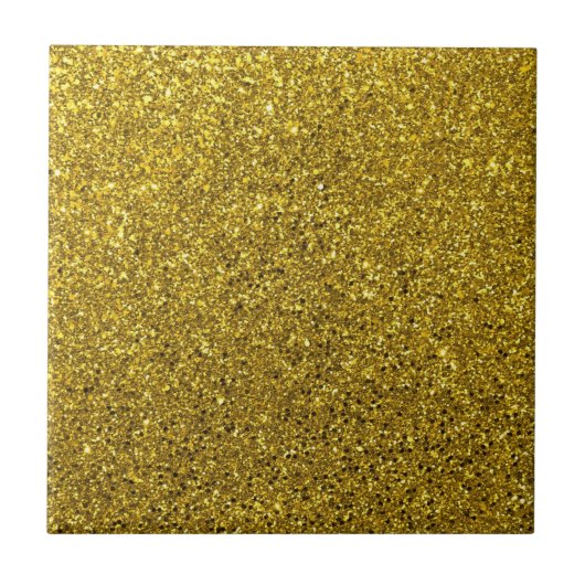 Gold Glitter Pattern Tegeltje (Voorkant)
