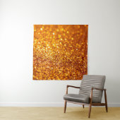 Gold Glitter Pattern Wandkleed (In situ)