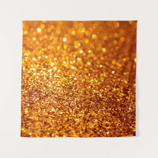 Gold Glitter Pattern Wandkleed (Voorkant)