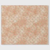 Gold Glitter Peach Roos Mermaid Cadeaupapier (Vlak)