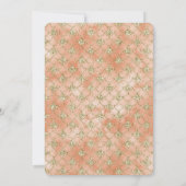 Gold Glitter Peach Roos Mermaid Kaart (Achterkant)
