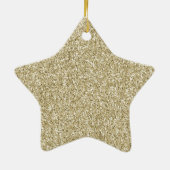 Gold Glitter Peach Roos Mermaid Keramisch Ornament (Achterkant)