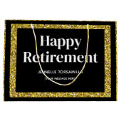 Gold Glitter Pensioen Partij Groot Cadeauzakje (Achterkant)