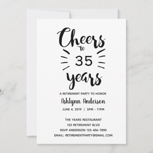 Gold Glitter Pensioen Partij Kaart (Voorkant)