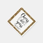 Gold Glitter pensioen Servet (Hoek)