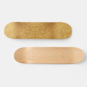 Gold Glitter Persoonlijk Skateboard (Horizontaal)