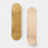 Gold Glitter Persoonlijk Skateboard (Voorkant)