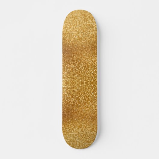 Gold Glitter Persoonlijk Skateboard (Voorkant)