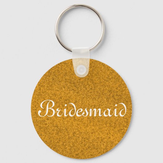 Gold Glitter - persoonlijke bridesmaid Sleutelhanger (Voorkant)