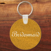 Gold Glitter - persoonlijke bridesmaid Sleutelhanger (Voorkant)