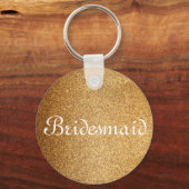 Gold Glitter - persoonlijke bridesmaid Sleutelhanger (Voorkant)