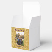 Gold glitter photo graduation add name class text bedankdoosjes (Geopend)