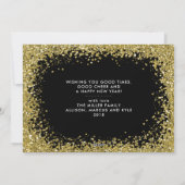 Gold Glitter Photo Lijst New Years Photo Card Feestdagenkaart (Achterkant)