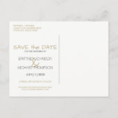 Gold Glitter Photo Save the Date Briefkaart (Achterkant)
