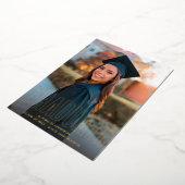 Gold Glitter Photo VER Folie Afstuderen Folie Uitnodiging (Gedraaid)