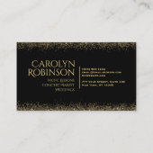 Gold Glitter Piano Visitekaartje (Achterkant)