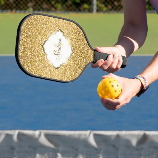 Gold Glitter Pickleball Paddle (Insitu)