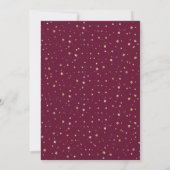 Gold glitter pine burgundy winter repetitief diner kaart (Achterkant)
