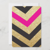 Gold Glitter Pineapple Bachelorette Party Invite Kaart (Achterkant)