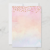 Gold Glitter Pink Blue Lovely Girl Baby shower Kaart (Achterkant)