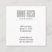 *~* Gold Glitter Pink Blush Waterverf Girly Vierkante Visitekaartje (Achterkant)