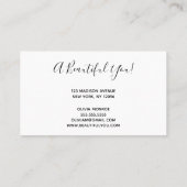 Gold Glitter Pink Lips Makeup Artist Visitekaartje (Achterkant)