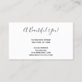 Gold Glitter Pink Lips Makeup Artist Visitekaartje (Achterkant)