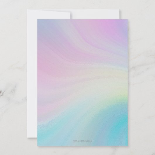 Gold Glitter Pink Paars Butterflies Baby shower Kaart (Achterkant)