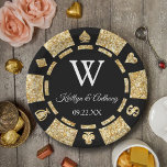 Gold Glitter Poker Chip Casino Wedding Party Papieren Bordje<br><div class="desc">Viel in stijl met deze trendy pokerchips papieren borden. Het ontwerp is gemakkelijk te personaliseren met je eigen formulering en je familie en vrienden zullen enthousiast zijn als ze deze fantastische feestelijke borden zien.</div>