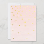 Gold Glitter Polka Dot Graduation Party Invitation Kaart (Achterkant)