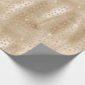 Gold Glitter Polka Dot Spotty Wrapping Paper Cadeaupapier (Hoek)