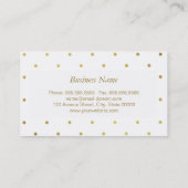 Gold Glitter Polka Dots - Classy Royal Blue Visitekaartje (Achterkant)