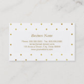 Gold Glitter Polka Dots - Girly Lavender Paars Visitekaartje (Achterkant)