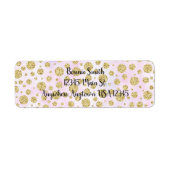 Gold Glitter Polka Dots Label (Voorkant)