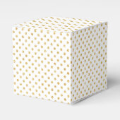 Gold Glitter Polka Dots Pattern Bedankdoosjes (Voorkant Zijde)