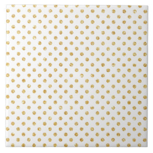 Gold Glitter Polka Dots Pattern Tegeltje