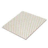 Gold Glitter Polka Dots Pattern Tegeltje (Zijkant)