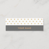 Gold Glitter Polka Dots Stylish Mini Visitekaartje (Voorkant)