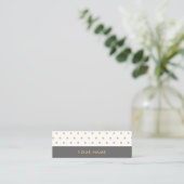 Gold Glitter Polka Dots Stylish Mini Visitekaartje (Staand voorkant)