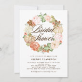 Gold Glitter Pompoenen Krans Herfst Vrijgezellenfe Kaart (Voorkant)