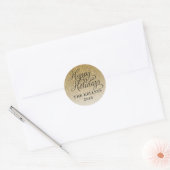 Gold Glitter Prettige feestdagen Gift Label (Envelop)