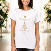 Gold Glitter Princess Baby shower Mama te zijn T-shirt