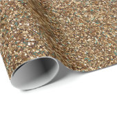 Gold Glitter print inpakpapier (Rol Hoek)