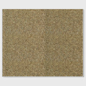 Gold Glitter Print Metallic wrappapier Cadeaupapier (Vlak)