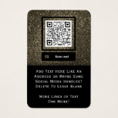 Gold Glitter Private Security IT Professional Visitekaartje (Achterkant)